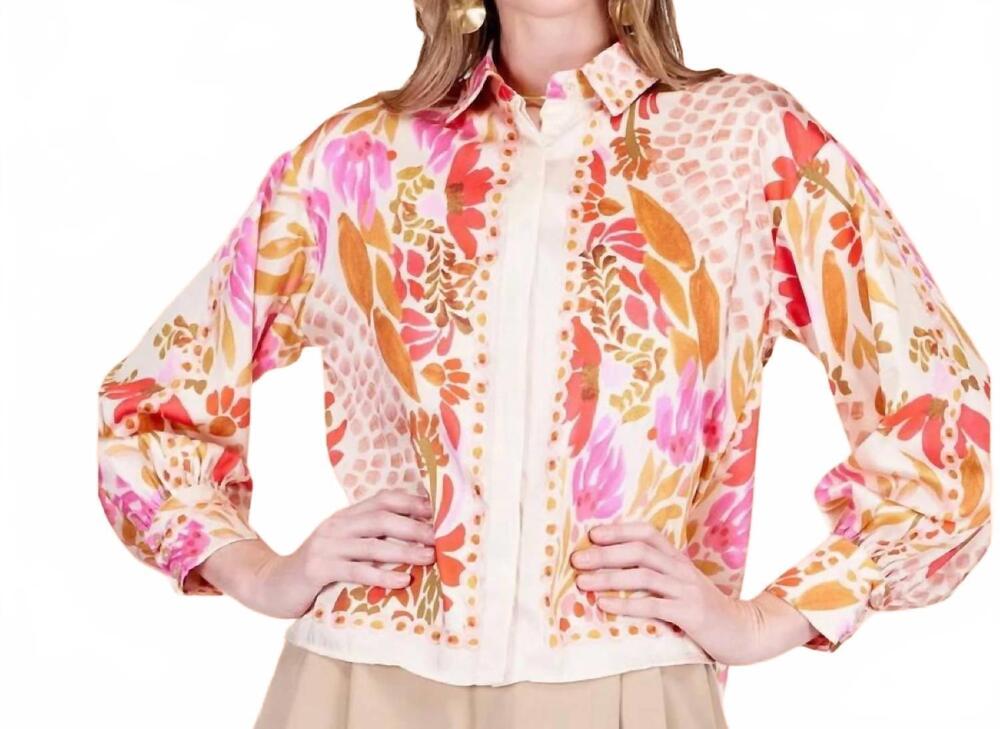 NEW JADE the floral mirage blouse in multicolor